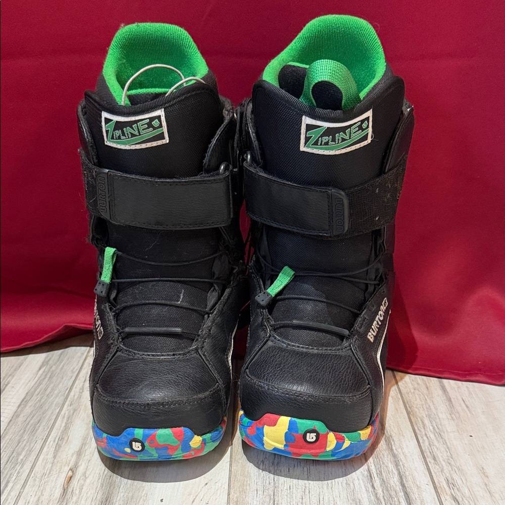 Burton Kids Black and Multicolor Snow Boots
